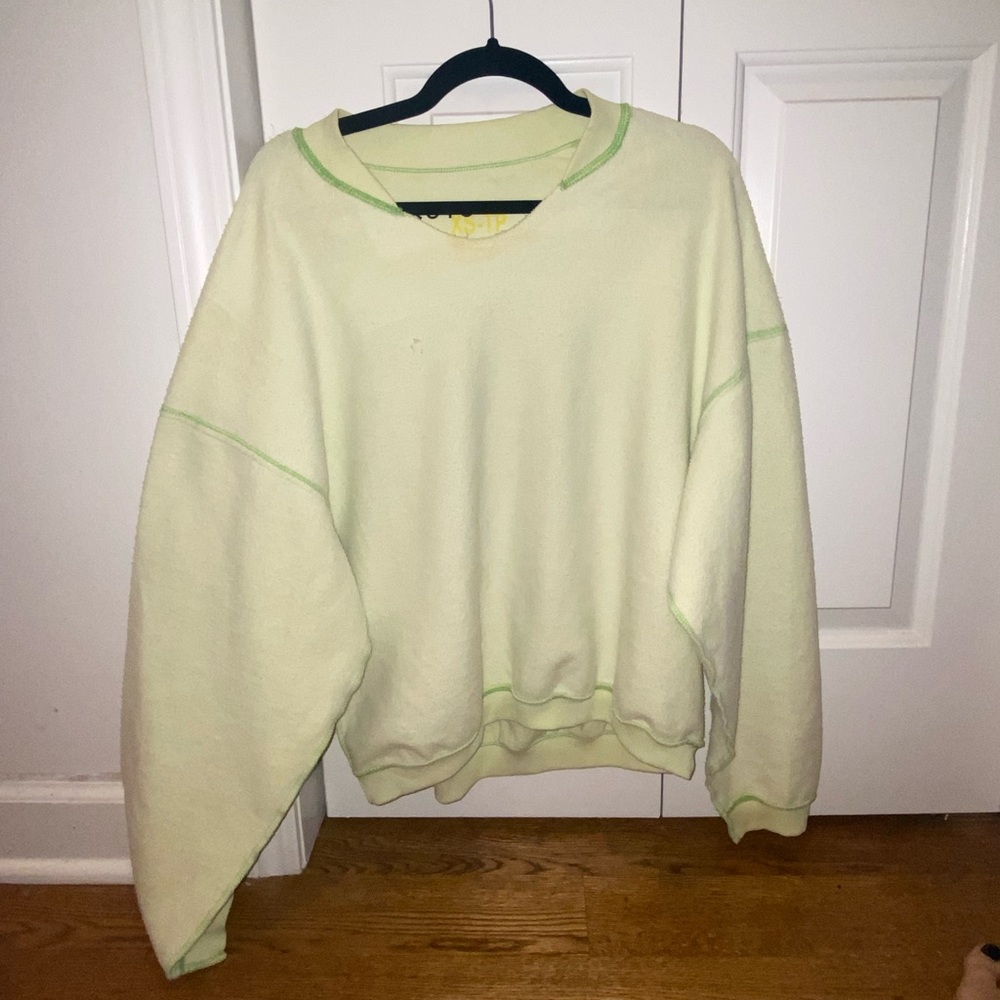 Urban Outfitters | Sweaters | Uo Notched Fleece Crew Neck Sweatshirt